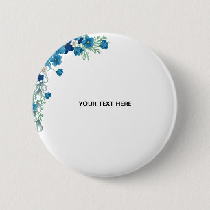 Create Your Own Floral 6 Cm Round Badge