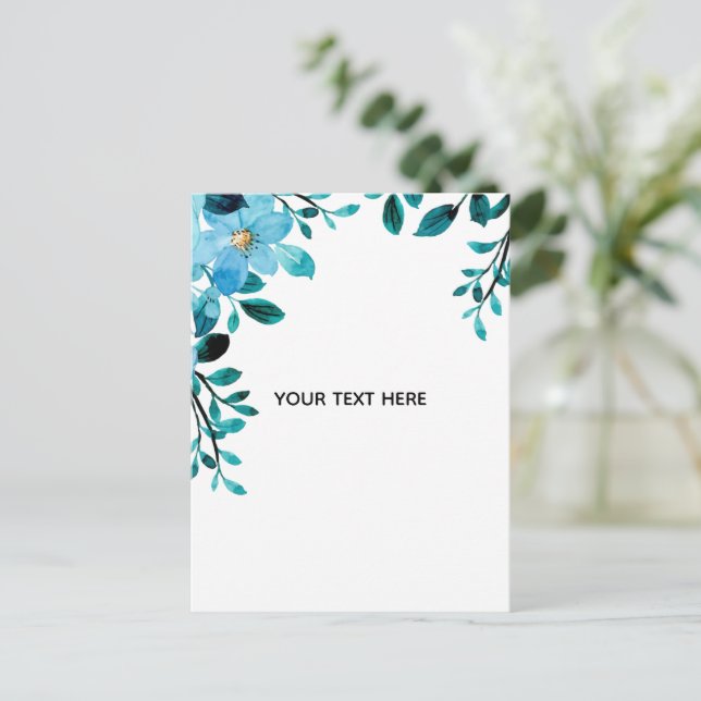 Create Your Own Floral Announcement Postcard (Standing Front)