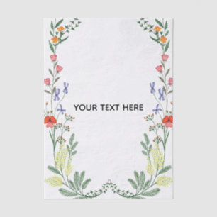 Create Your Own Floral Border Tissue Paper