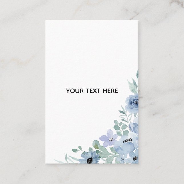 Create Your Own Floral  Business Card (Front)
