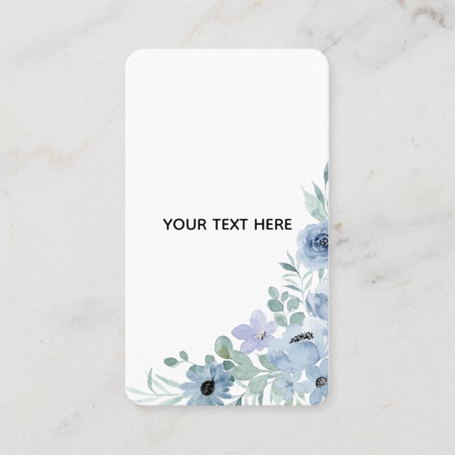 Create Your Own Floral  Business Card (Front)