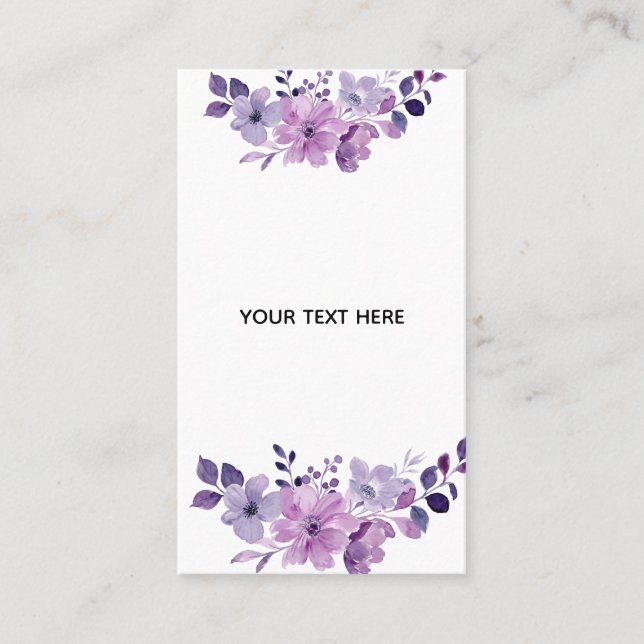Create Your Own Floral Business Card (Front)