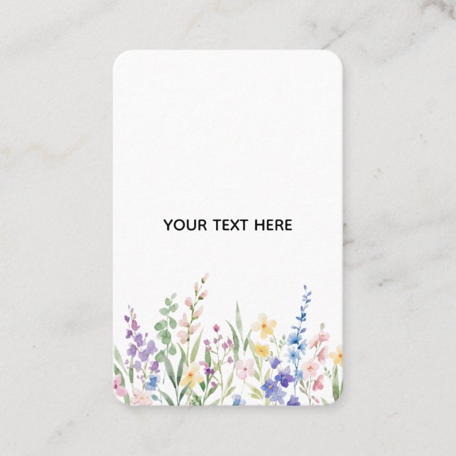 Create Your Own Floral Business Card (Front)