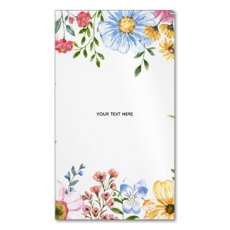 Create Your Own floral Business Card Magnet