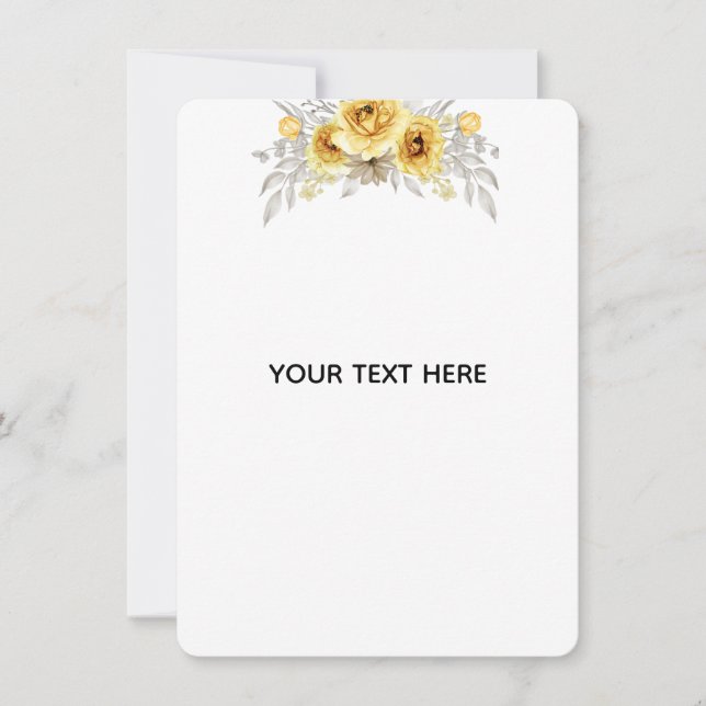 Create Your Own Floral  Card (Front)