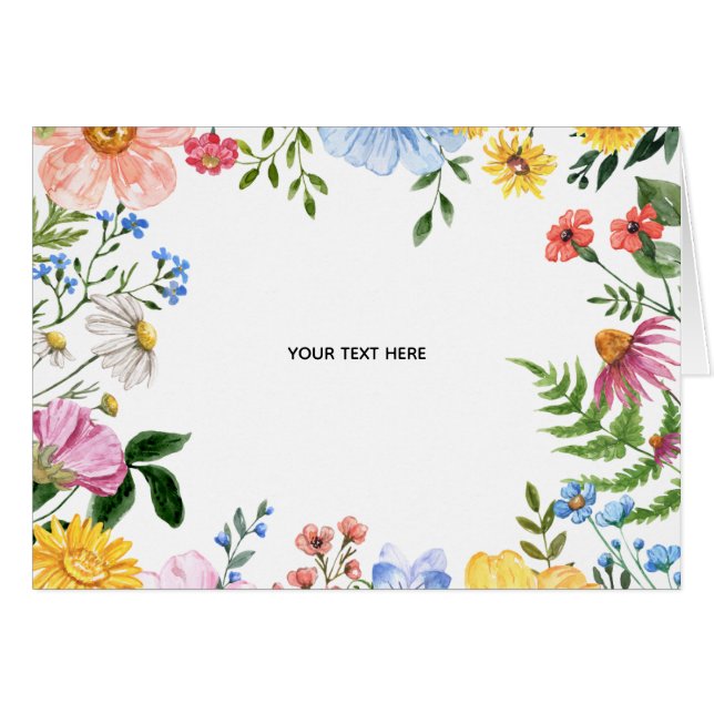 Create Your Own floral Card (Front Horizontal)