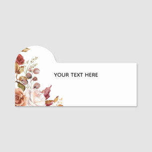 Create Your Own Floral Classic Name Tag