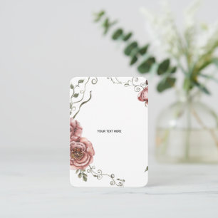 Create Your Own floral  Enclosure Card
