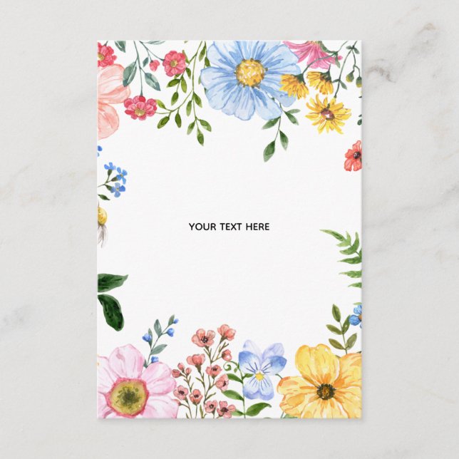 Create Your Own floral Enclosure Card (Front)