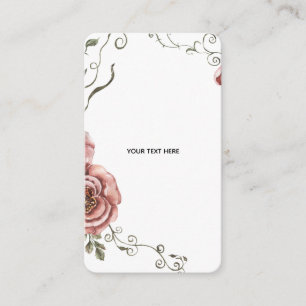 Create Your Own floral  Enclosure Card