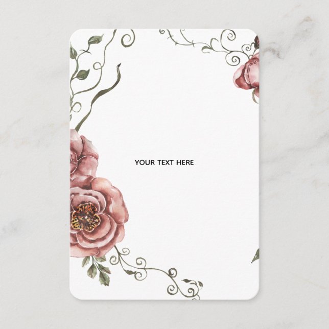 Create Your Own floral  Enclosure Card (Front)