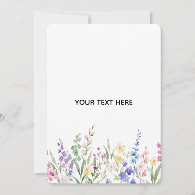 Create Your Own Floral Flat Card (Front)