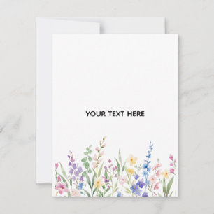 Create Your Own Floral Flat Note Card