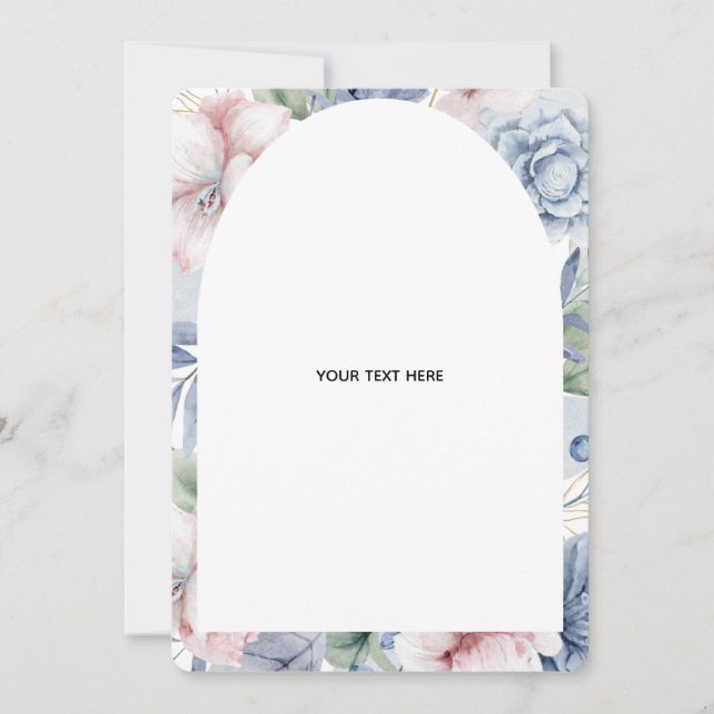 Create Your Own floral Folded Thank You Card (Front)