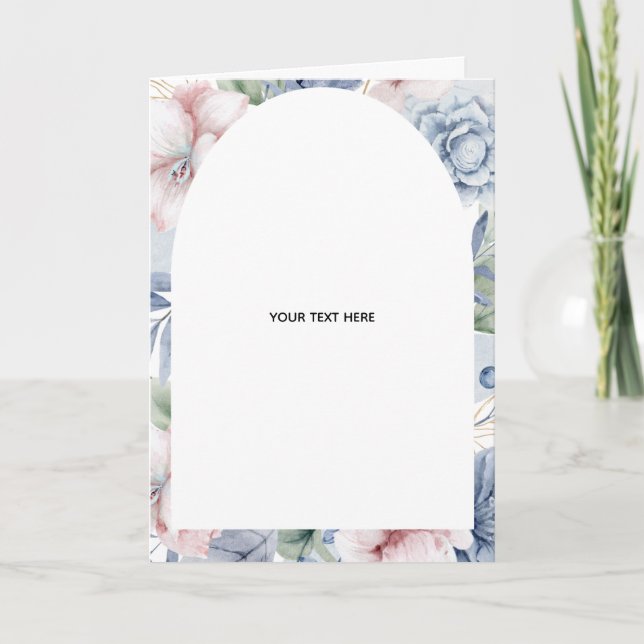 Create Your Own floral Folded Thank You Card (Front)