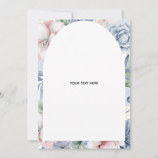 Create Your Own floral Folded Thank You Card