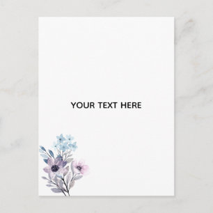 Create Your Own Floral Holiday Postcard