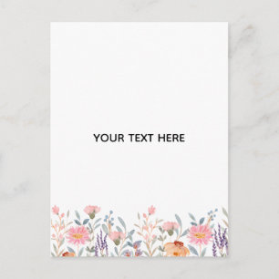 Create Your Own Floral Holiday Postcard