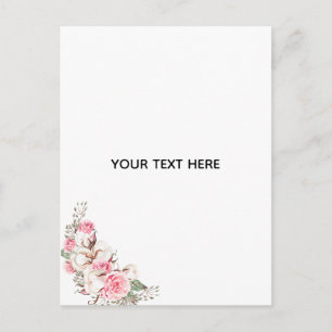 Create Your Own Floral Holiday Postcard