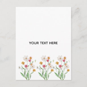 Create Your Own Floral Holiday Postcard