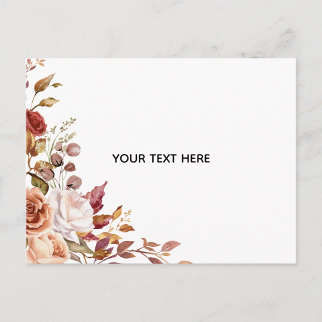 Create Your Own Floral Holiday Postcard (Front)