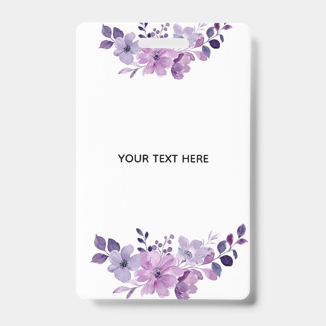 Create Your Own Floral ID Badge (Front)