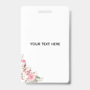 Create Your Own Floral  ID Badge