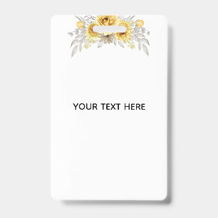 Create Your Own Floral  ID Badge