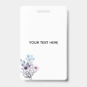 Create Your Own Floral  ID Badge