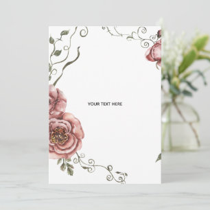 Create Your Own floral  Invitation