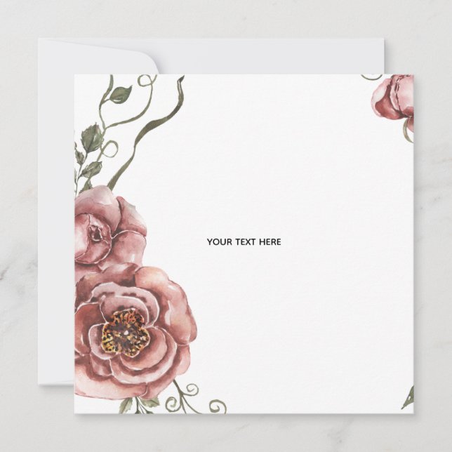 Create Your Own floral  Invitation (Front)