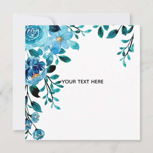 Create Your Own Floral Invitation (Front)