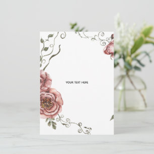 Create Your Own floral  Invitation