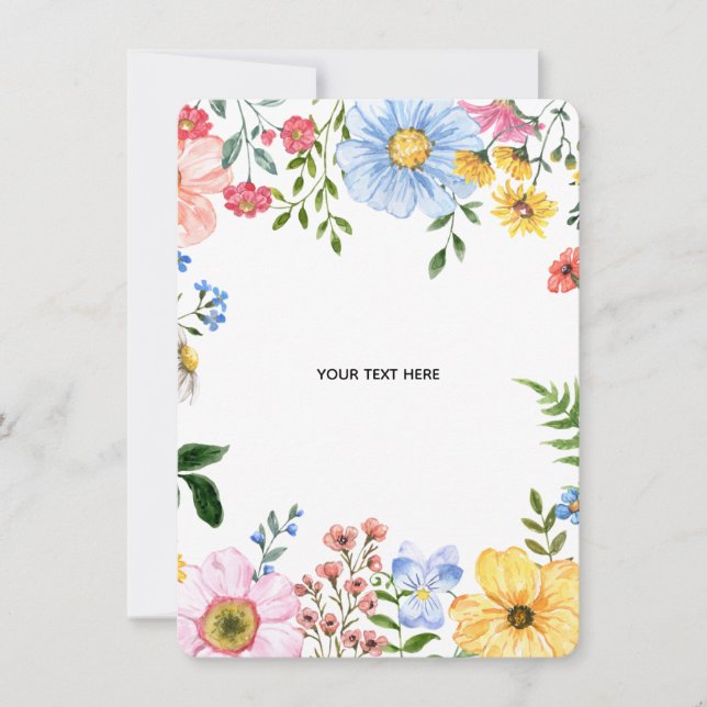 Create Your Own floral Invitation (Front)