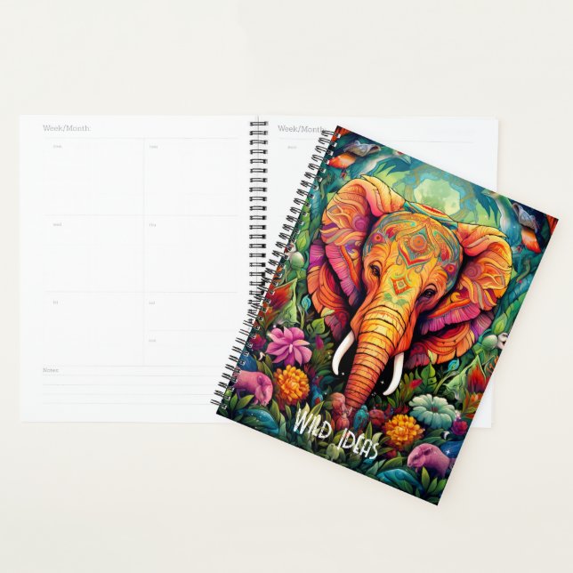 Create Your Own Floral Jungle Elephant Planner (Display)