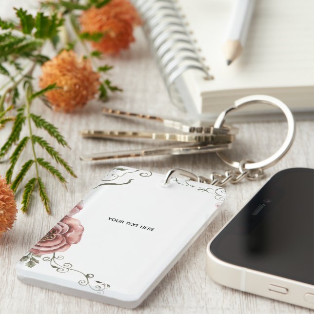 Create Your Own floral  Key Ring (Front Right)