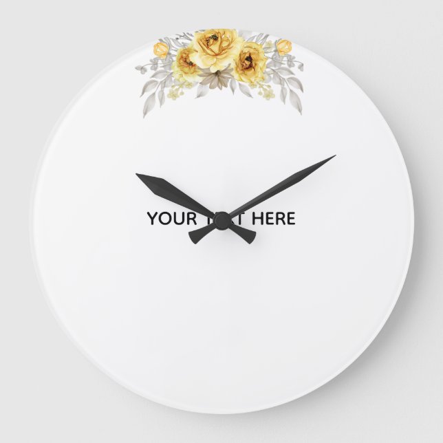 Create Your Own Floral  Large Clock (Front)