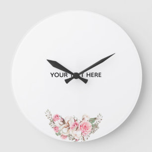 Create Your Own Floral Large Clock