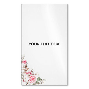 Create Your Own Floral  Magnetic Business Card