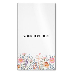 Create Your Own Floral  Magnetic Business Card