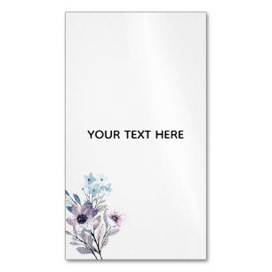Create Your Own Floral  Magnetic Business Card
