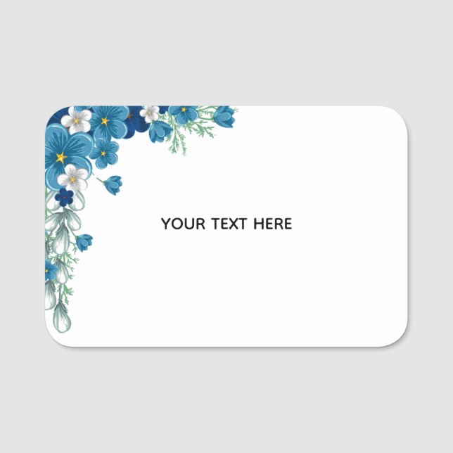 Create Your Own Floral Name Tag (Front)