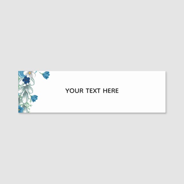 Create Your Own Floral Name Tag (Front)