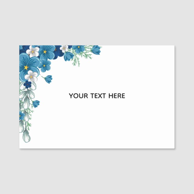 Create Your Own Floral Name Tag (Front)