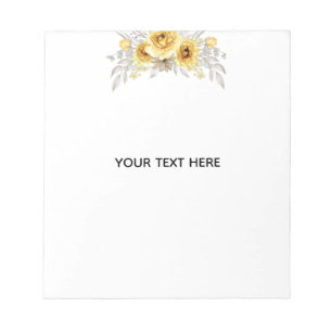 Create Your Own Floral Notepad