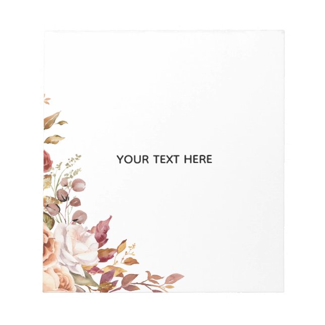 Create Your Own Floral Notepad (Front)