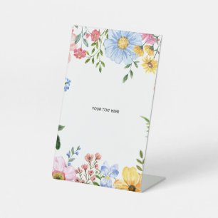 Create Your Own floral Pedestal Sign