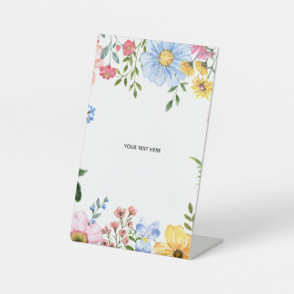 Create Your Own floral Pedestal Sign