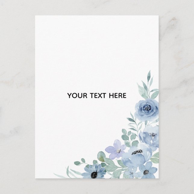 Create Your Own Floral  Postcard (Front)