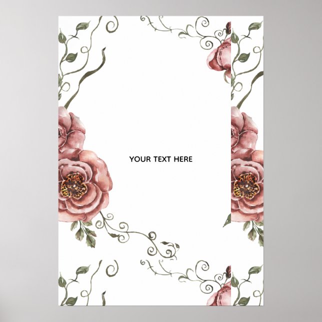 Create Your Own floral  Poster (Front)